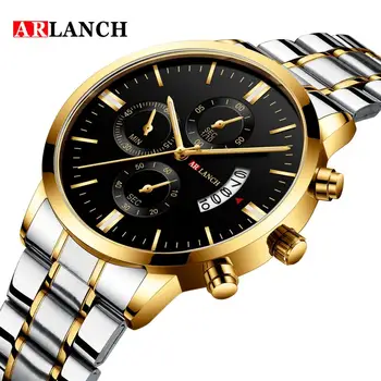 

Relogio Masculino Mens Watches Top Brand Luxury Fashion Business Quartz Watch Men Sport Full Steel Waterproof Black Clock Date