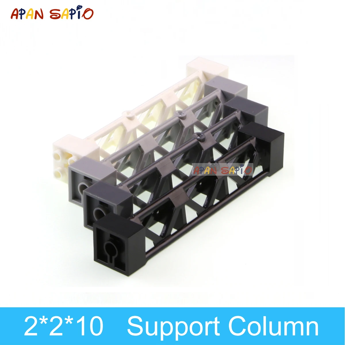 5pcs DIY 빌딩 블록 2x2x10 지원 컬럼 벽돌 어린이를위한 교육 플라스틱 장난감 호환 브랜드 어린이 선물 58827