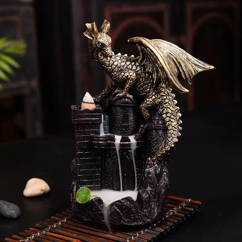 

Volar Dragon Quemador De Incienso Bunker Humo Cascada Quemador De Incienso Palos De Cono Titular De La Backflow Incense Burner