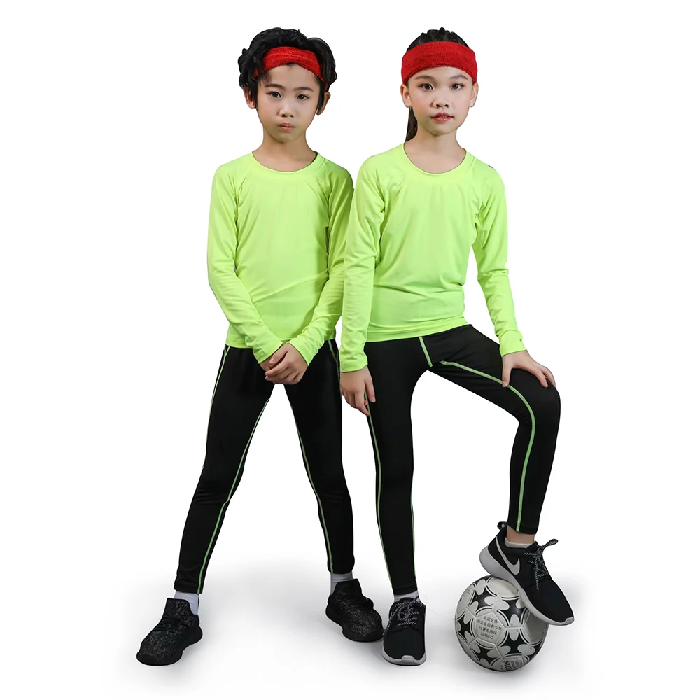 Детский компрессионный комплект для бокса, Джерси+ штаны, Детские баскетбольные майки для бега, обтягивающие штаны для подростков, спортивная одежда, ММА Рашгард