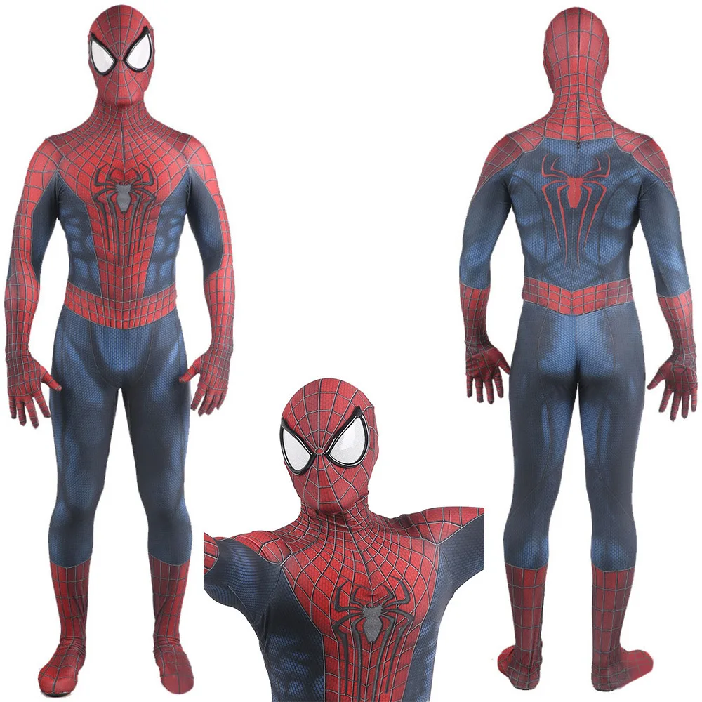 

High Quality Superhero Zentai Suit Adults Men Kids Halloween Bodysuit Jumpsuit Battle Clothes Gifts