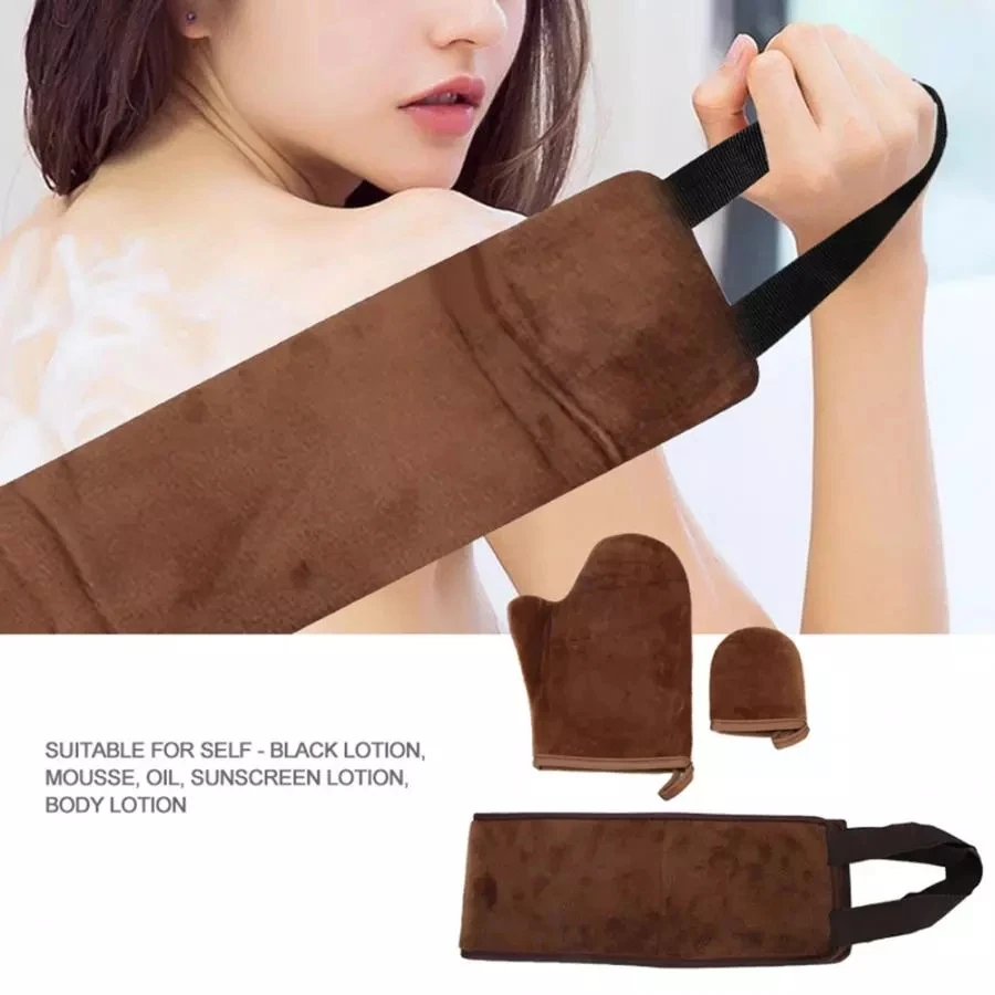 Mousse-Oil-Application Gloves Cream-Lotion Tanning Bathsunscreen Oil-Spa Flocking 3pcs/Set