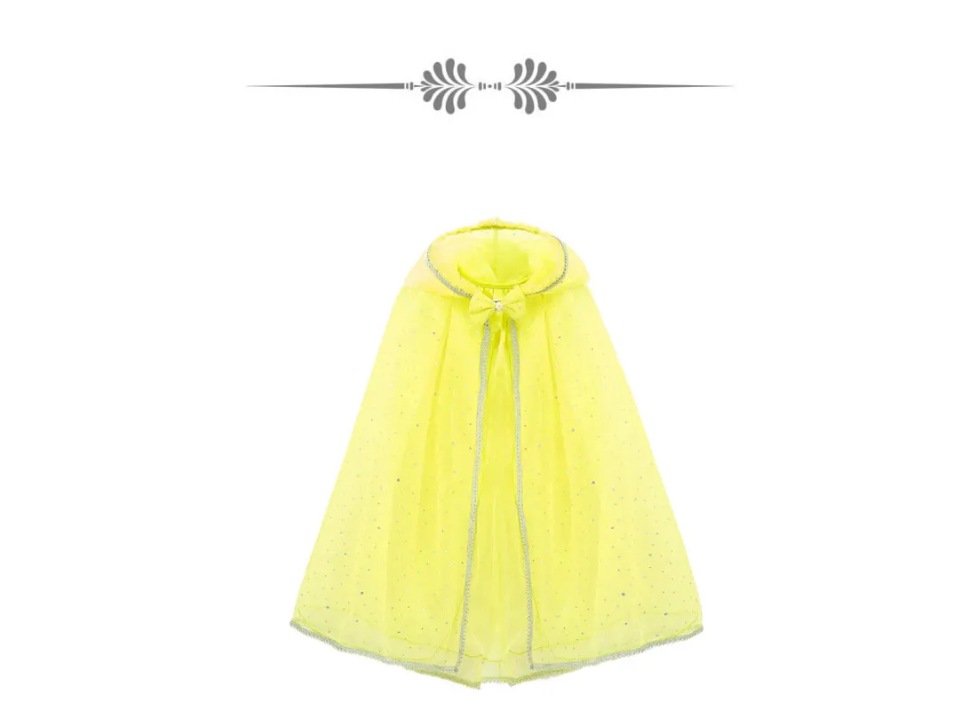 Meninas com Capuz Capa de Tule Crianças Cosplay Acessórios Vestido Cabelo Mágico Dormir Beleza Belle Manteau Princesa Festa Suprimentos 7 Mamãe e Bebê