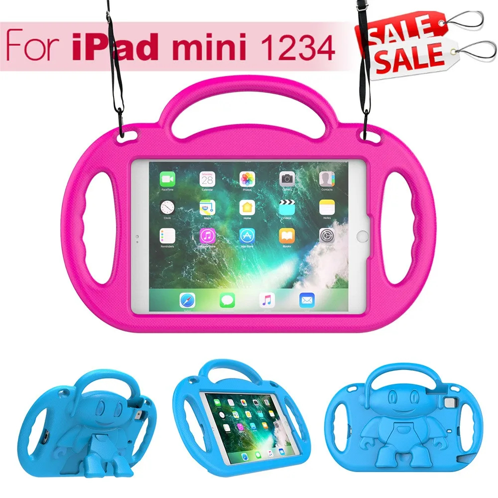 Shock proof Tablet Case Cover For iPad Kids Safe Handle EVA Foam Case Cover Skin Holder For iPad mini 1/2/3/4 Protector 20APR15