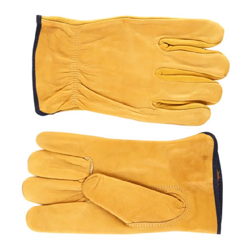 Перчатки для сварочных работ строительные кожаные теплоизолированные мужские и женские утолщенные хлопчатобумажные подкладки износостойкие