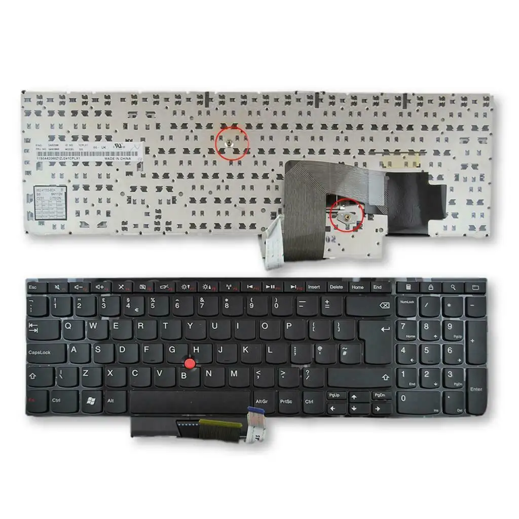 Полный британский английский раскладка Клавиатура для ноутбука lenovo Thinkpad E520 525