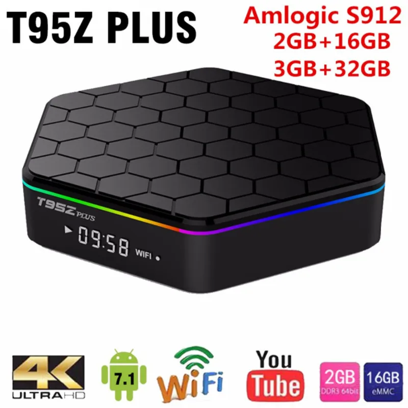 

Tai Qi T95z Plus Amlogic S912 Android TV Box 2.4G/5GHz Wifi OS 6.1 Set Top Box 64BIT Octa Core Bluetooth 4.0 DDR3 4K Media box