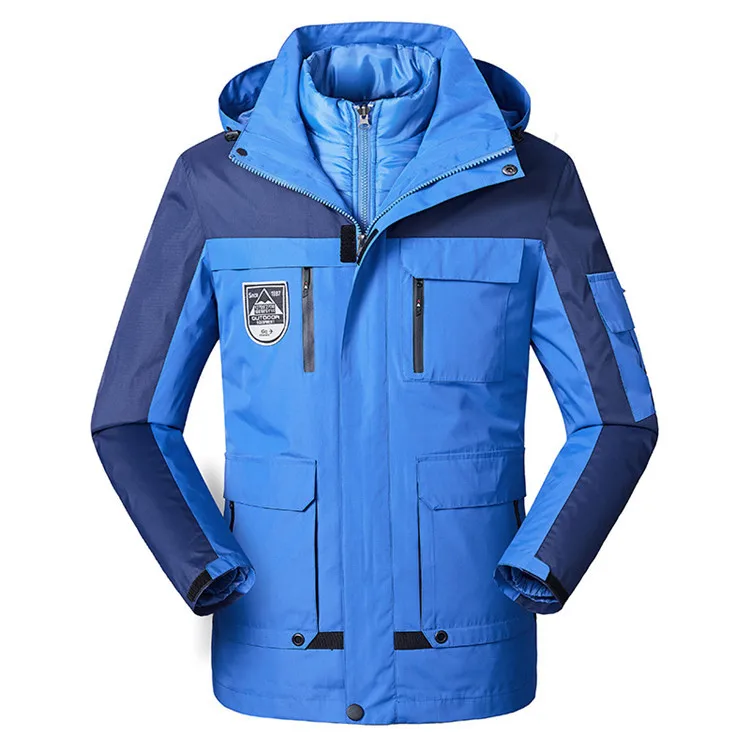 

Men&Women Outdoor Windbreaker Camping Jacket Waterproof Two-piece Thermal Coat Skateboarding Climbing Outdoor Down Jacket