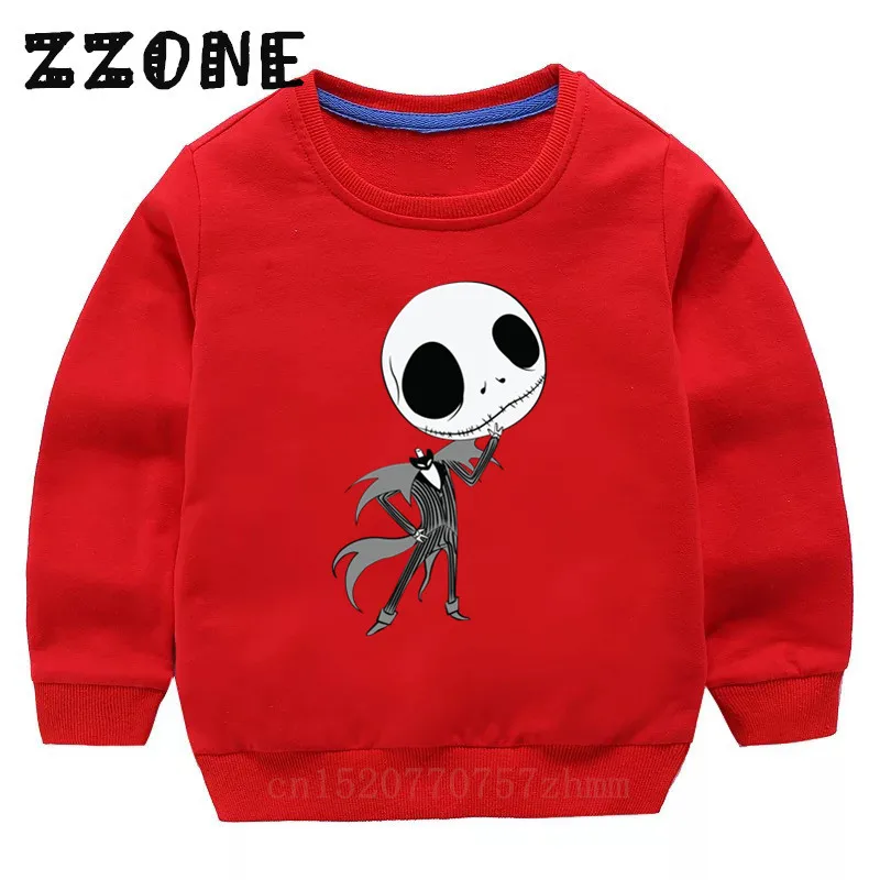 5234C-Red- Детские толстовки с капюшоном Детский свитер для хэллоуинтуан с изображением тыквы, короля, Джек Скеллингтон пуловер для малышей Топы, одежда для мальчиков и девочек KYT5234 - Цвет: 5234C-Red-
