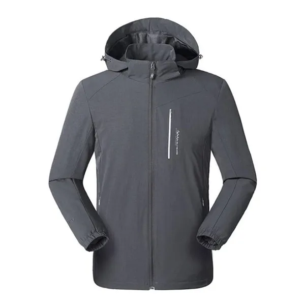 men gray Женская куртка, зимняя верхняя одежда, куртки, пальто, ветрозащитная куртка для пешего туризма, скалолазания, съемная Женская куртка с капюшоном, спортивные куртки S657 - Цвет: men gray