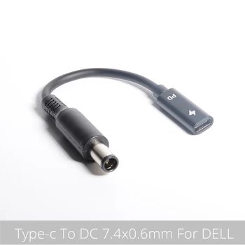 

USB Type C Female to 7.4*5.0mm Male Plug Converter Laptop Dc Power Adapter Connector Cable Cord for Dell Latitude E6320 E6330