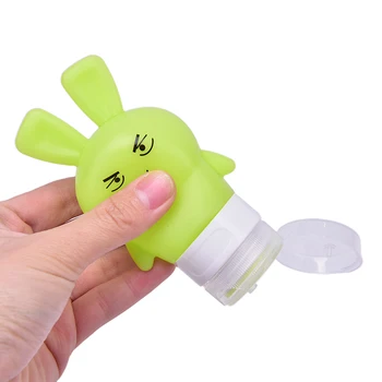 

Cartoon Rabbit Silicone Bottle Storage Portable Travel Refillable Empty Container Animal Shampoo Cosmetic Cream Accessory