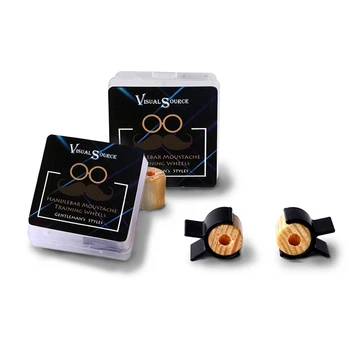 

NEW Wood Silica Gel Handlebar Moustache Training Wheels For Men Salon Mustache Styling Template for Beard Shaping Trimming Tool