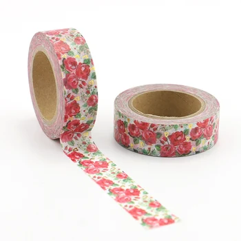 

10M DIY Cute Flowers Hearts Gold Foil Washi Tape Decorative Adhesive Tape Masking Tape For Decoration Planner Scrapbooking Diary