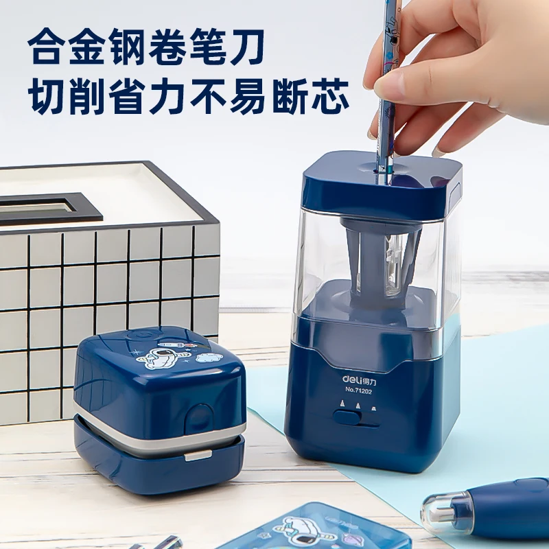 Deli In Stationary Student Set Electric Pencil Sharpener