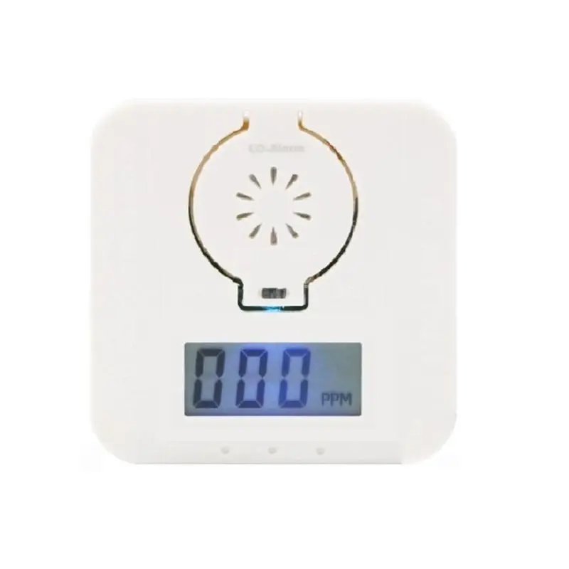 

CO Carbon Monoxide Smoke Detector Alarm Poisoning Gas Warning Sensor Security Poisoning LCD Photoelectric Detectors Alarm