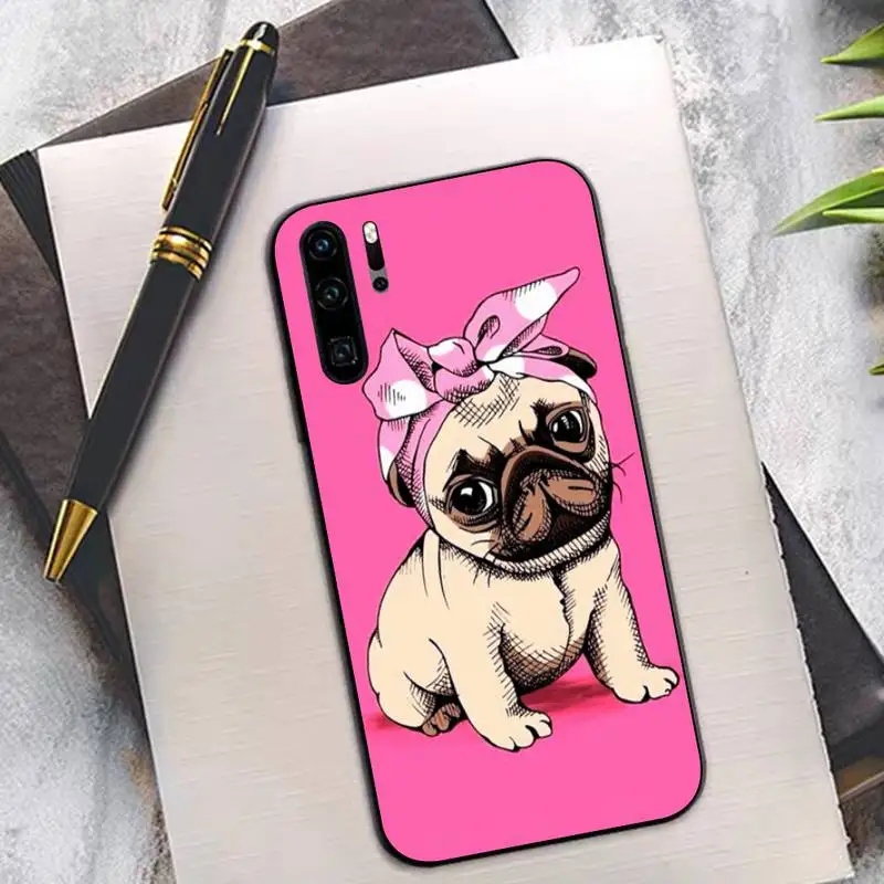 TOPLBPCS Мопс Французский бульдог чехол для телефона huawei P 6 7 8 9 10 20 30 40 pro plus lite p9
