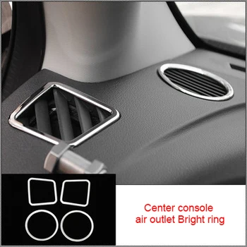

For Jeep Compass Patriot 10-15 Center console air outlet Bright ring chrome molding trim 4pcs