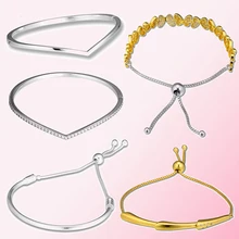 Spring Flower Butterfly Bracelet Moment Adjustable Size Shining Wish Bangle Women Fashion Jewelry 925 Sterling Silver