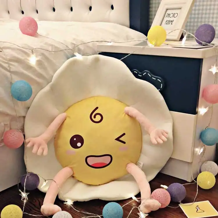 Плюшевые омлет игрушки для детей забавные мягкие игрушки подушка в виде яичницы подушка для автомобиля диван креативный подарок 60 см Большой размер