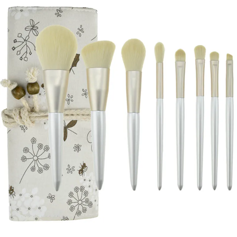 Fashion Make Up Brushes Women's Makeup Brush Set Powder Eyeshadow Face Cosmetics Beauty Soft Make Up Brushes Kit With Brushe Bag - Handle Color: Слоновая кость