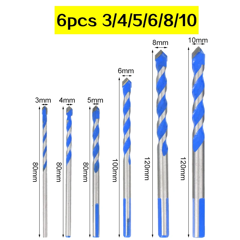 6pcs  3-4-5-6-8-10