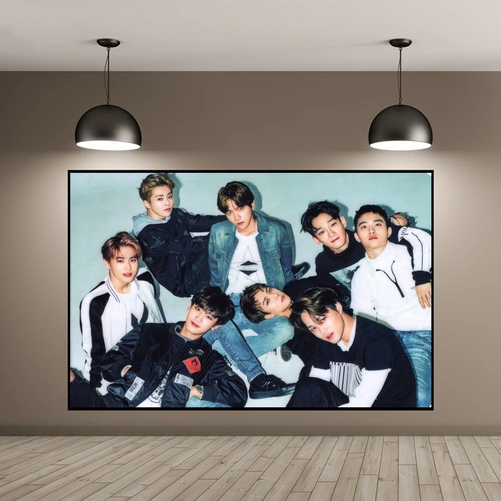 Diy 5D алмазов картина EXO K-POP камни в форме ромба/круглый дрель мозаика льняное