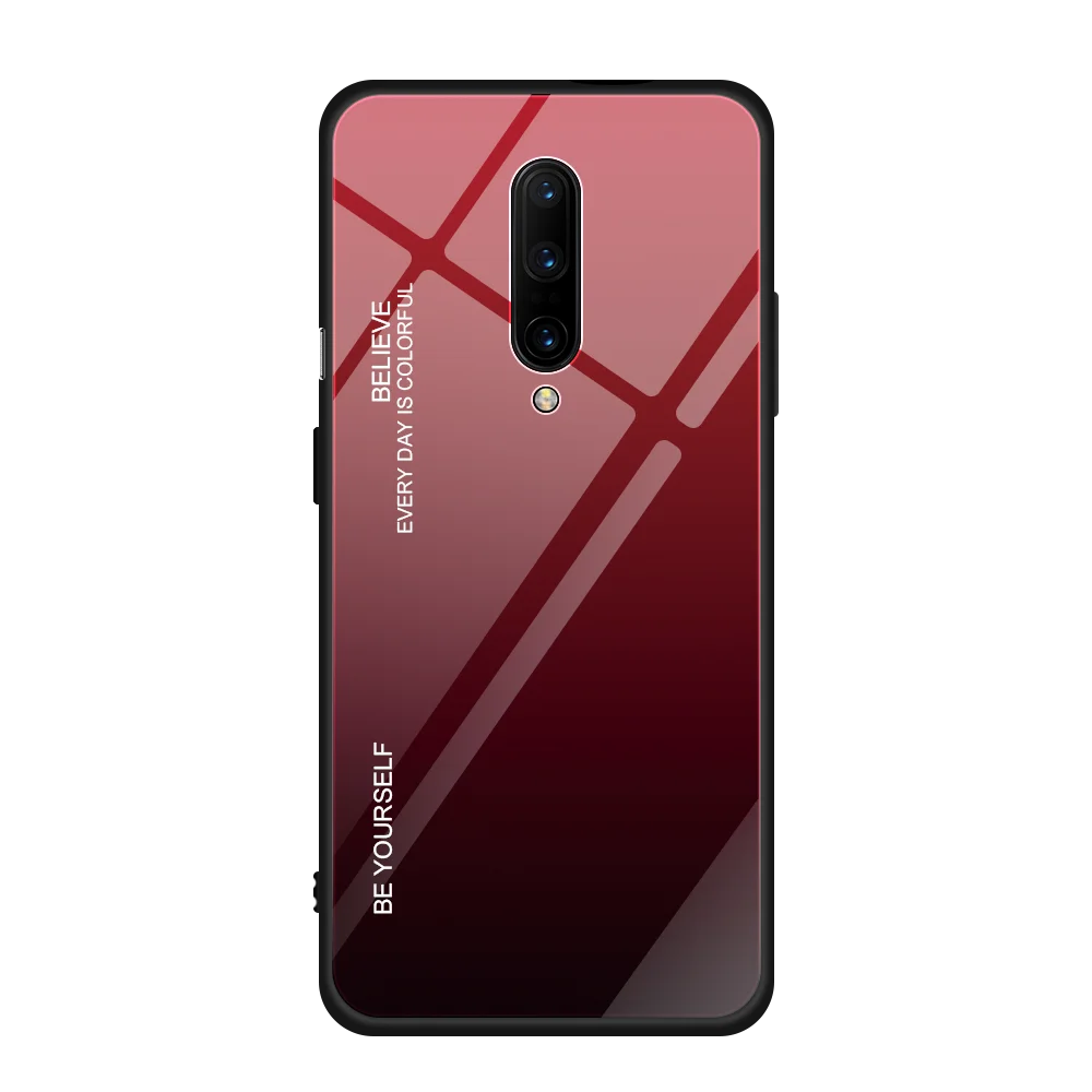 05 Чехол для Oneplus 7T Pro с градиентом, корпус из закаленного стекла для One Plus 7Pro 7 T, защитный чехол для телефона, чехол s - Цвет: 05