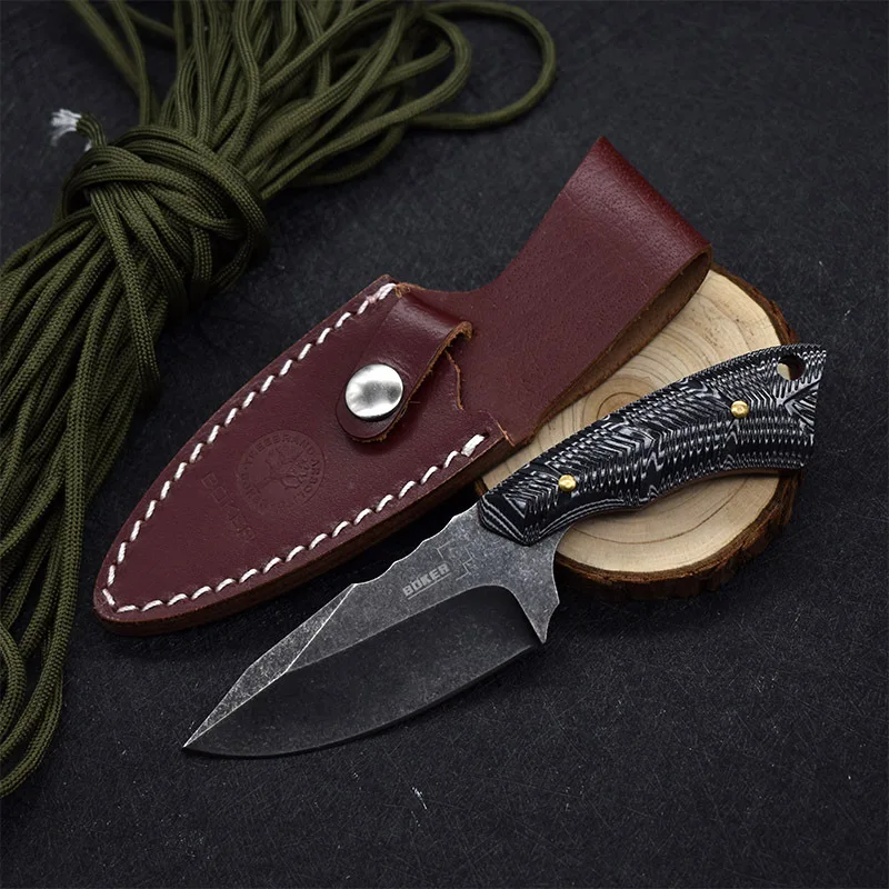 Boker 558 на открытом воздухе Выживание Тактический прямой нож для выживания в дикой