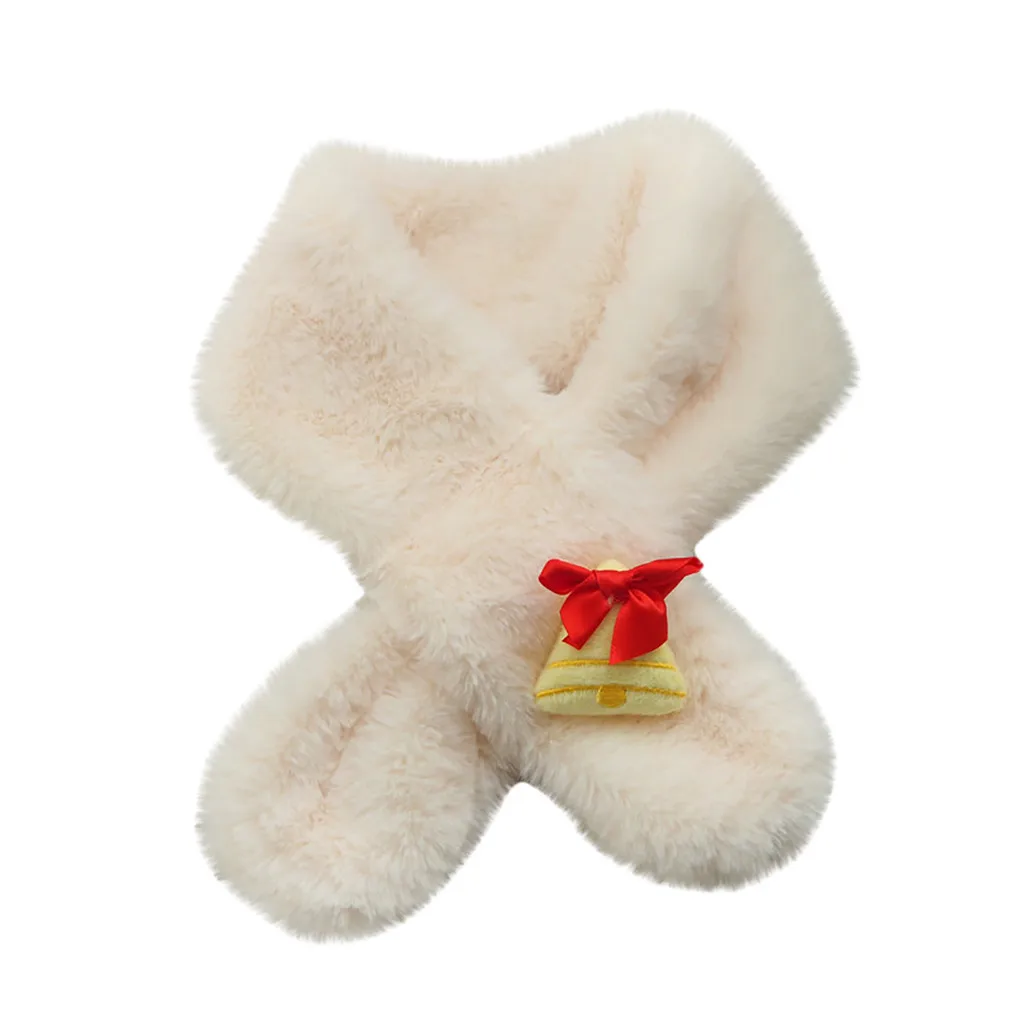 G6 Christmas series imitation rabbit hair children bib winter warm scarf Christmas series imitation rabbit hair children's bib#40 - Цвет: G6