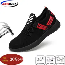 Мужская дышащая Рабочая защитная обувь мужские уличные противоскользящие стальные проколы строительные защитные сапоги обувь стальной носок