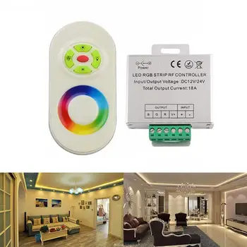 

RF Touch Panel Wireless Remote Controller Dimmer DC12-24V 18A For LED Strip