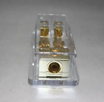 Бесплатно 4 шт. 50A предохранитель макси держатель 3 X 4GA в 2X 8GA позолоченный