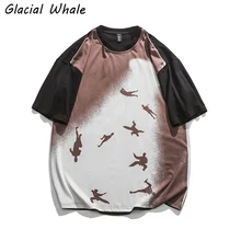 

GlacialWhale Man's Oversized T-shirt men 2021 Summer Top New Kung Fu Print T-shirts Harajuku Tshirt Male Black T Shirt For Mens