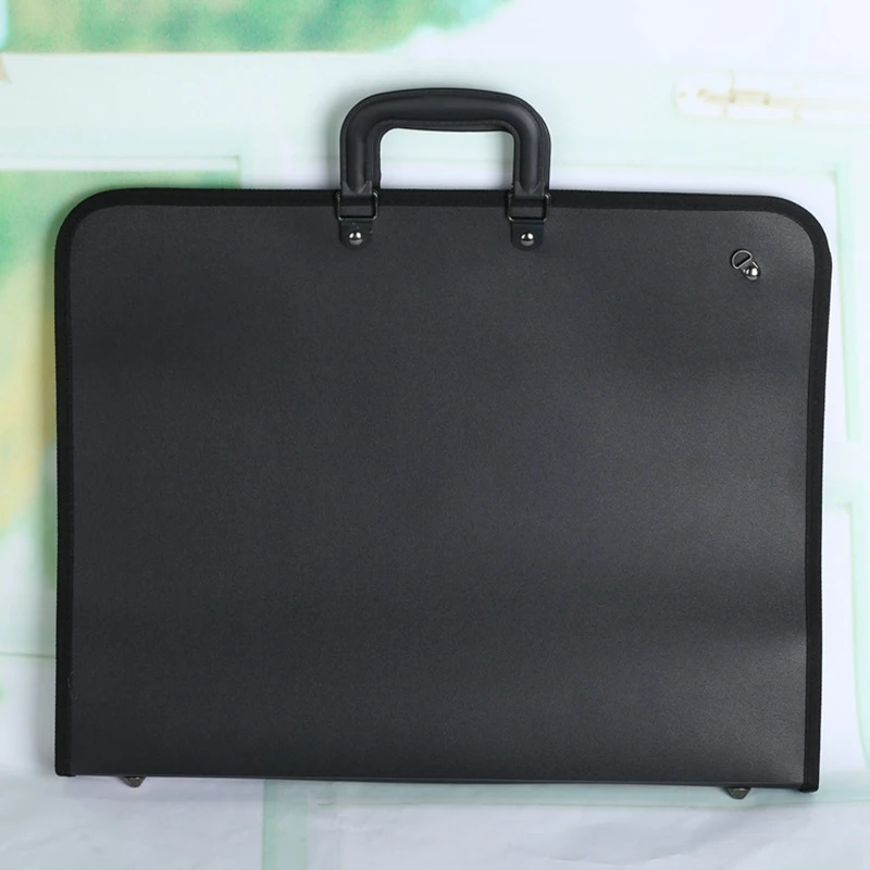 Черная ПВХ-Наплечная Водонепроницаемая профессиональная сумка A3 Коллекционная сумка наборы для рисования сумки для рисования