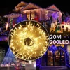 Guirnalda de luces LED impermeable para exteriores, 20M, 200LED, para Navidad, boda, fiesta, vacaciones, lámpara con enchufe trasero D35 ► Foto 1/6