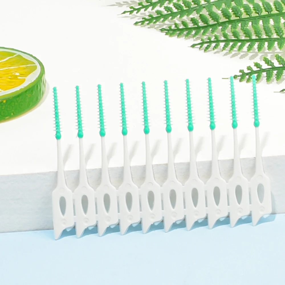 Silicone Brushes 160 Units Dental Toothpicks Brush Between Teeth Silicone  Toothpicks With Thread Oral Cleaning Tools - AliExpress