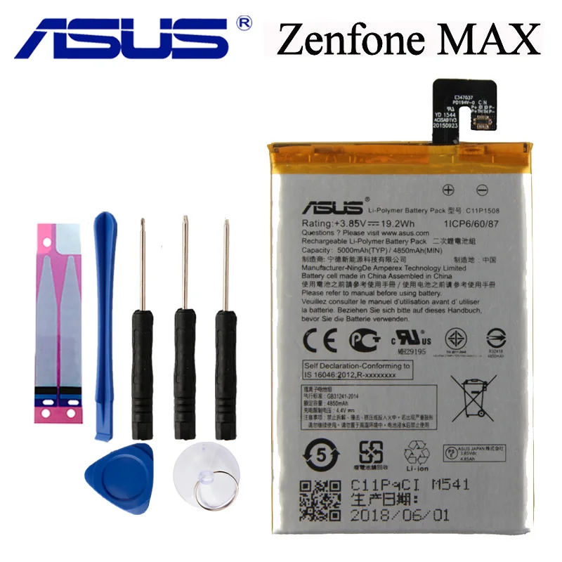 

Original ASUS High Capacity C11P1508 Phone Battery For ASUS Zenfone max 5000Z C550KL ZC550KL Z010AD Z010DD Z010D Z010DA 5000mAh