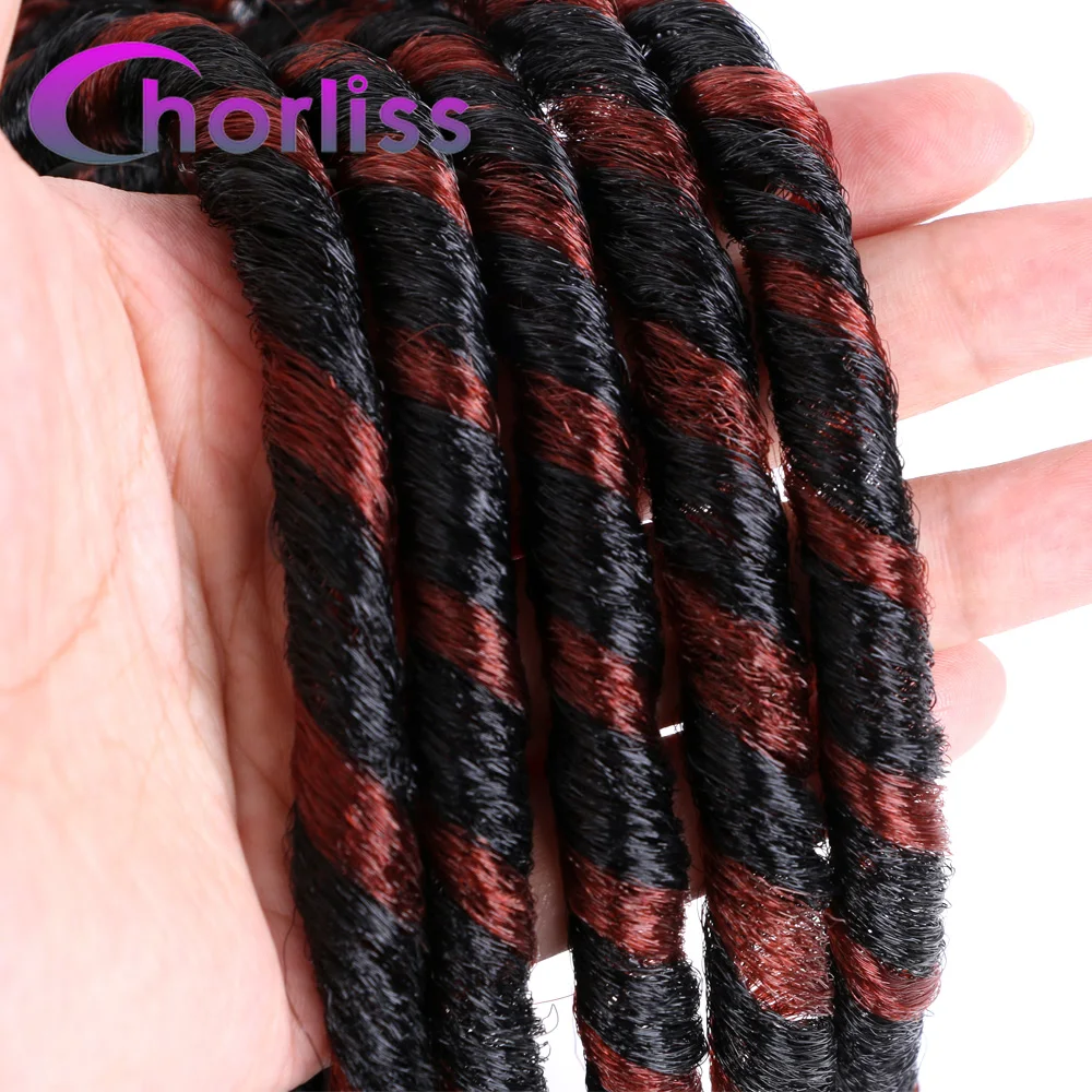 Ombre Goddess мягкие дреды цветные вязанные крючком косы Chorliss Jumbo DREAD прическа синтетические Locs плетение волос для наращивания
