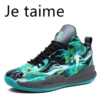 

Man Light Basketball Shoes Breathable Anti-slip Basketball Sneakers Men Lace-up Sports Gym Ankle Boots Shoes Basket Homme