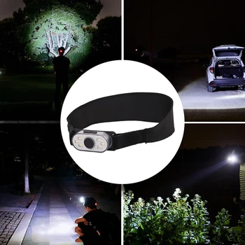 

COB Headlamp Sports Outdoor Light For Running Night Safety Light Waterproof Head Torch Night Runing Light Safety Light