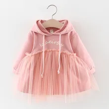 Платье; платье для девочек; vestidos; Детские платья для девочек; vestido infantil; рождественское Новое Повседневное платье в стиле пэчворк с длинными рукавами и капюшоном; Z4