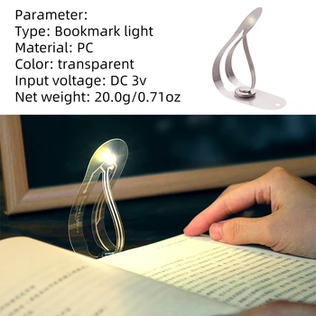 

Mini UltraThin LED Book Light Reading Bulbs Foldable Flashlight Clip-On Convenient Night Light Bookmark Lamp Dual Use For Home