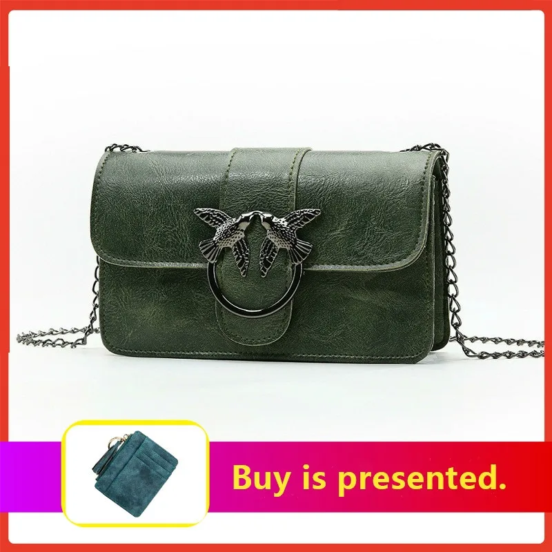 

Woman Bag New All Match Tide Swallow Package Single Shoulder Fashion Casual Messenger Chain Concise Small Square Satchel Hottest
