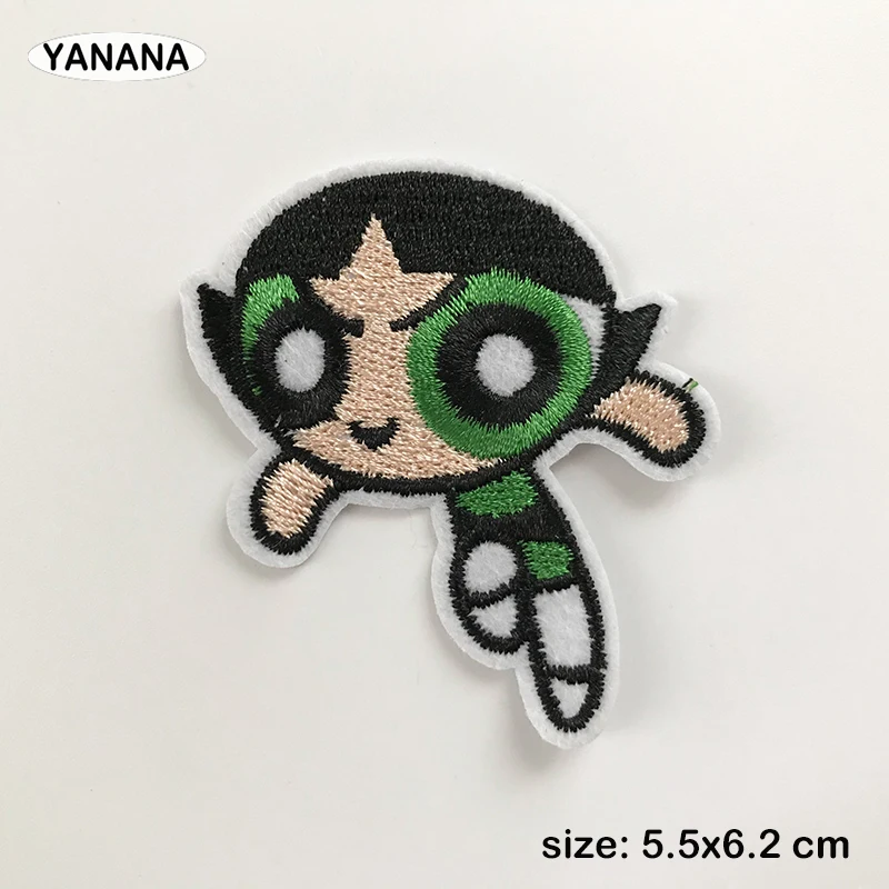 Tailor's Scissors Cartoon lovely girls Iron on Embroidered Cloth Patch For Girls Boys Clothes Stickers Apparel Garment Accessories materials for sewing machine