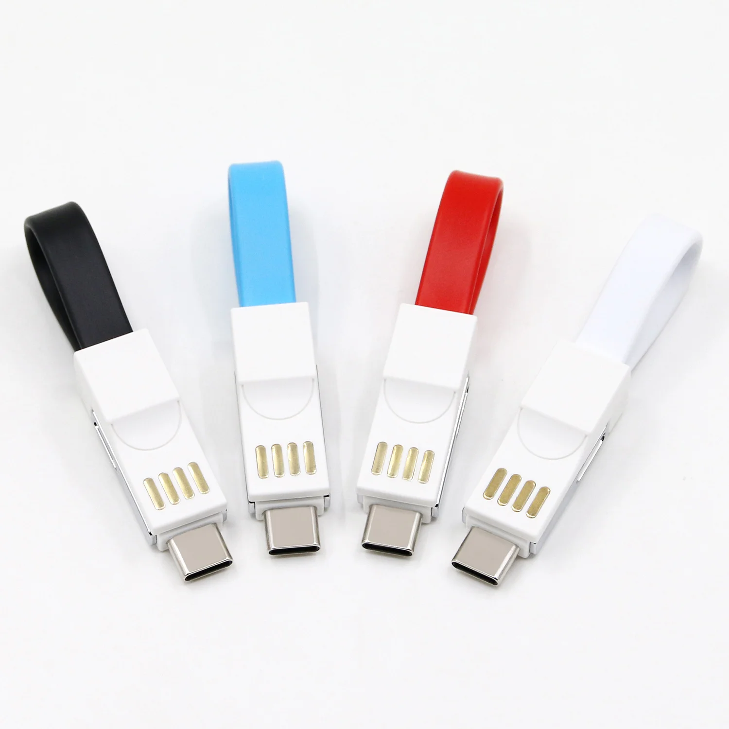 Для apple iphone 7 8 huawei xiaomi три в одном магнит цветной брелок USB кабель MicroType-c lightning порт данных зарядный кабель