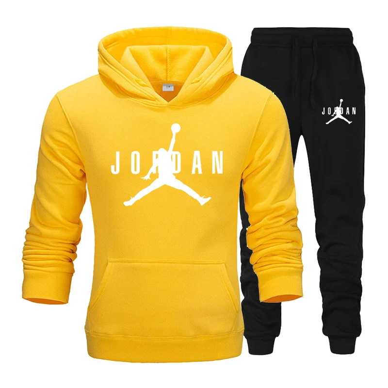 23 JORDAN осень зима Лидер продаж мужские комплекты толстовка+ брюки 2 шт. наборы Повседневный Спортивный костюм Мужская спортивная одежда тренажерные залы фитнес пот брюки