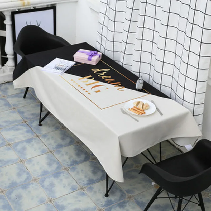 Tablecloth Cotton and Linen Modern Minimalist Dining Table Cloth Tablecloth Rectangular Coffee Table Cloth Tablecloth