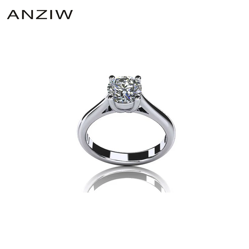 Кольцо женское из серебра 925 пробы с 4 когтями|925 sterling silver ring|rings for women weddingsterling rings |