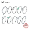 MODIAN 100% de moda de 925 Turmalina de plata fina anillos de dedo clásico claro CZ joyería de la boda para las mujeres de Buen regalo ► Foto 1/6